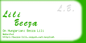 lili becza business card